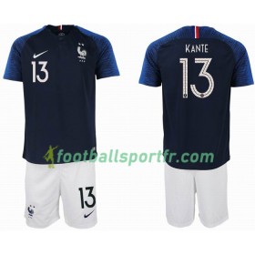 Tenue France KANTE 13 2 star Enfant Domicile Coupe du monde 2018 Maillot de Foot